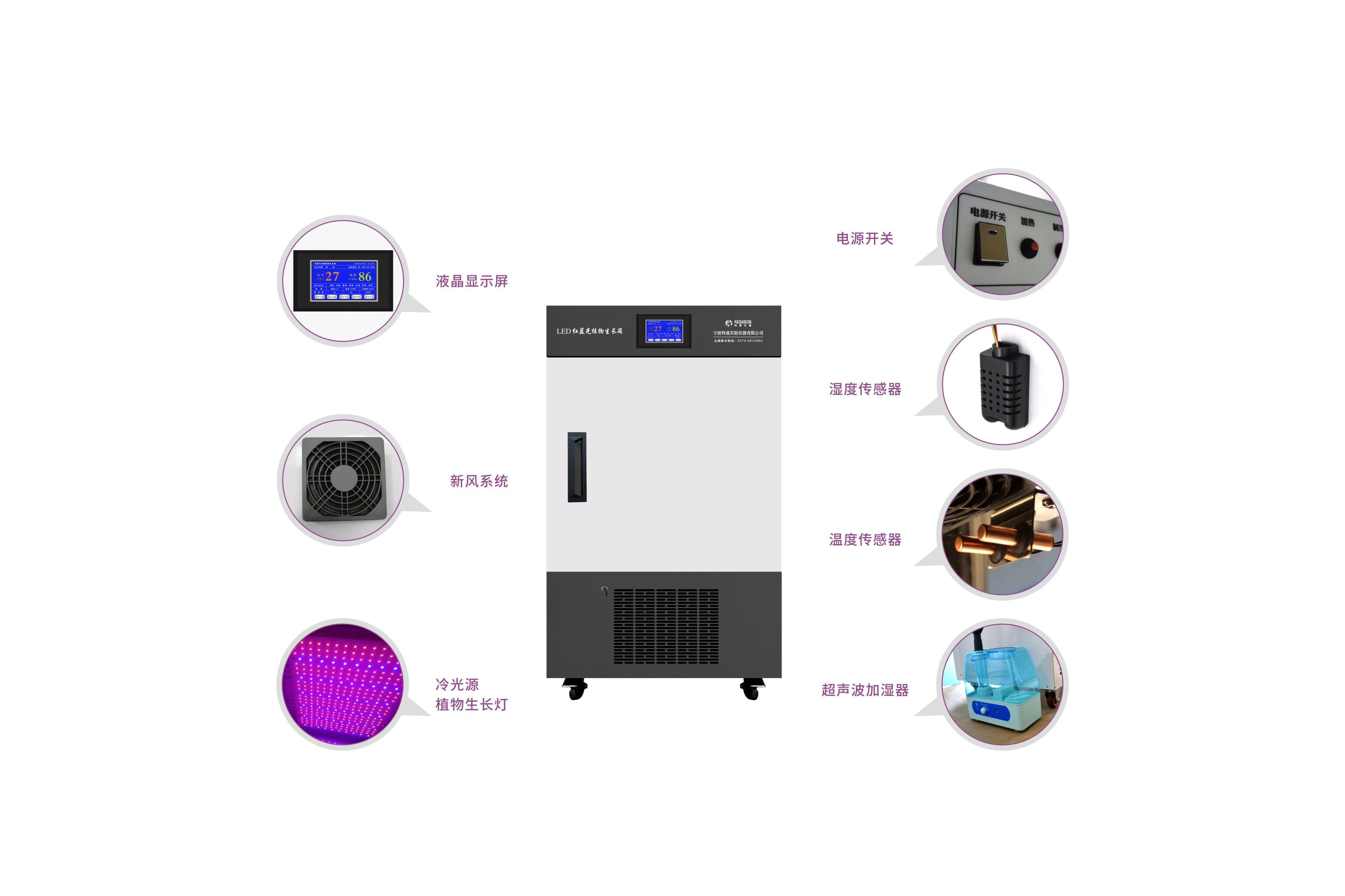 LED红蓝光植物生长箱 RHL-160-1